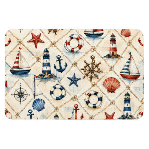 Magnet Flexible Motif nautique côtier sans couture