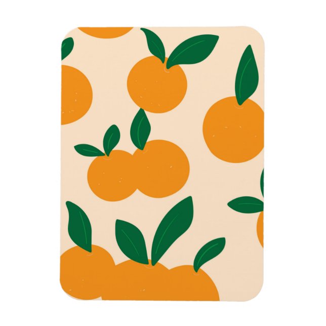 Magnet Flexible Motif Oranges De Fruits Citriques De Style Moderne (Vertical)