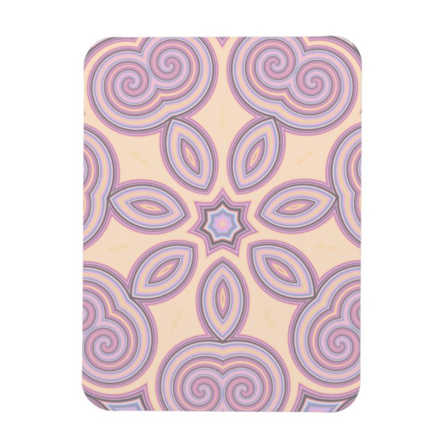 Magnet Flexible Motif Pastel Pink & Purple Kaleidoscope (Vertical)