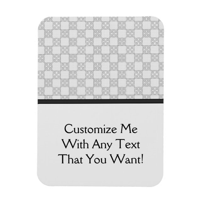Magnet Flexible Motif patchwork gris (Vertical)
