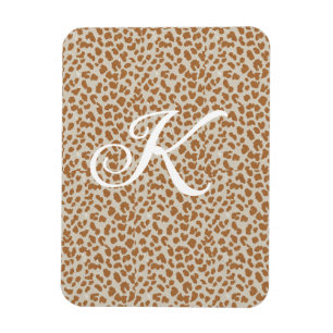 Magnet Flexible Motif peau de panthère monogrammé nom lettre