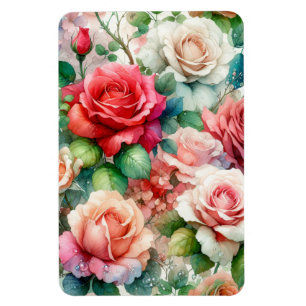 Magnet Flexible Motif Rose Fantaisiste