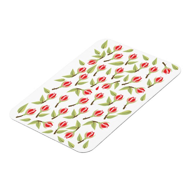 Magnet Flexible Motif Rose Rouge (Côté Gauche)
