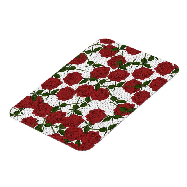 Magnet Flexible Motif Rose Rouge (Côté Gauche)