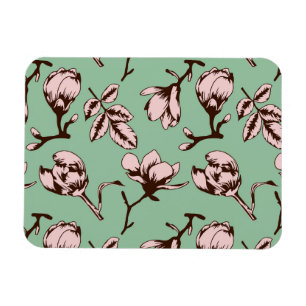 Magnet Flexible Motif sans couture avec bourgeons floraux des arbr