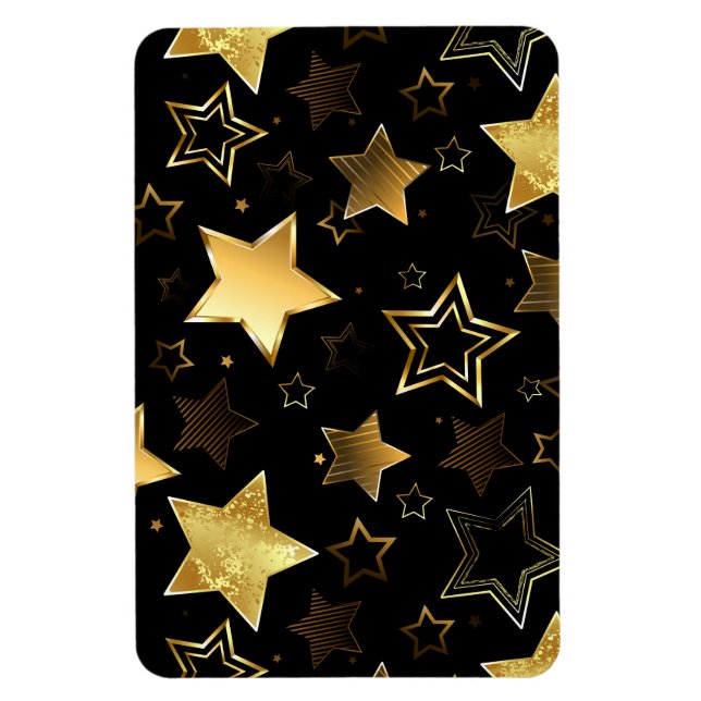 Magnet Flexible Motif sans couture avec étoiles d'or (Vertical)