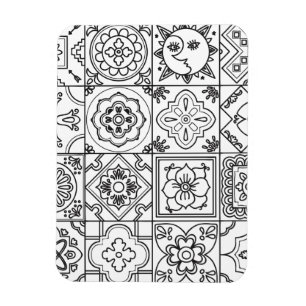Magnet Flexible Motif Talavera inspiré