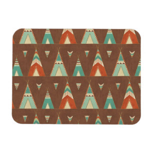 Magnet Flexible Motif turquoise de Teepee d'étape   de Geo de