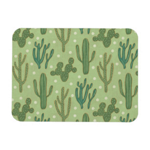 Magnet Flexible Motif vert de cactus d'étape de Geo de sud-oues