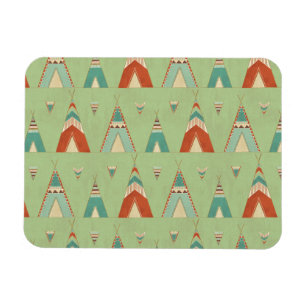 Magnet Flexible Motif vert de Teepee d'étape   de Geo de sud-oues