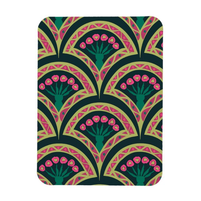Magnet Flexible motif vert en forme de coquillage (Vertical)