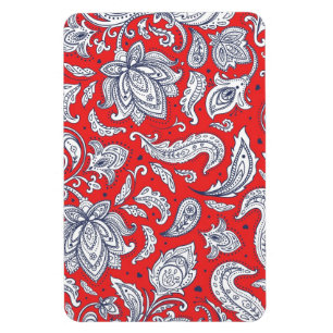 Magnet Flexible Motifs de fleurs vintage rouges mignons