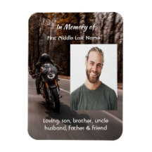 Motocycliste de moto personnalisée photo mémorial 