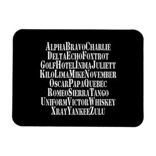 MAGNET FLEXIBLE MOTS ALPHABET PHONÉTIQUE / CODE