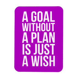 MAGNET FLEXIBLE MOTS DE SAGESSE UN OBJECTIF SANS PLAN N'EST QU'UNE