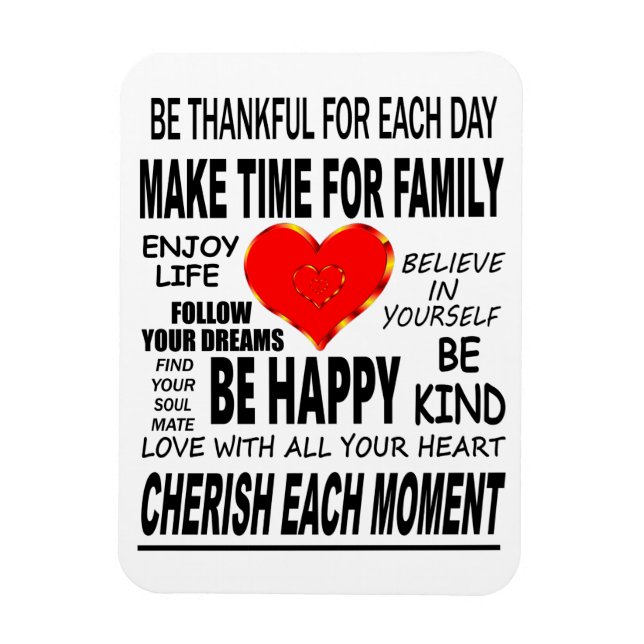 Magnet Flexible Mots Inspirants À Vivre Par (Vertical)