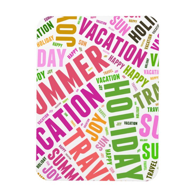 Magnet Flexible Mots relatifs aux vacances (Vertical)