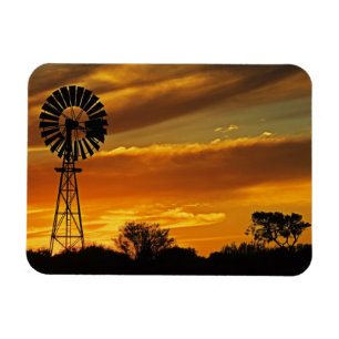 Magnet Flexible Moulin à vent et coucher de soleil, William Creek,