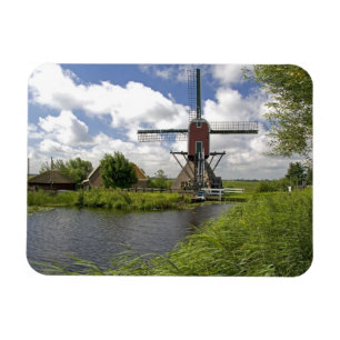 Magnet Flexible Moulin à vent le long d'un canal à l'est de Leiden