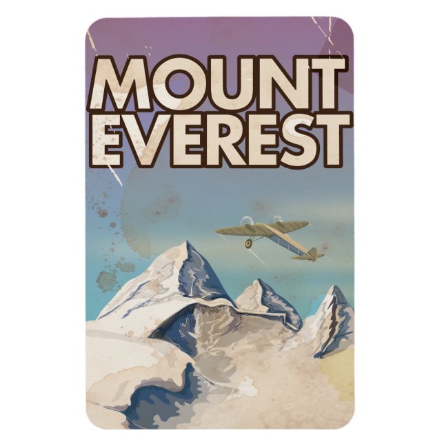 Magnet Flexible Mount Everest Vintage Travel poster (Vertical)