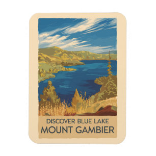 Magnet Flexible Mount Gambier Australie Illustration Travel Art