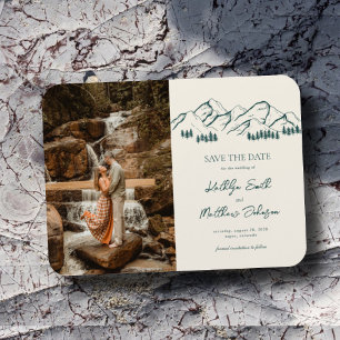 Magnet Flexible Mountain Outdoor Sage Green Wedding Enregistrer La