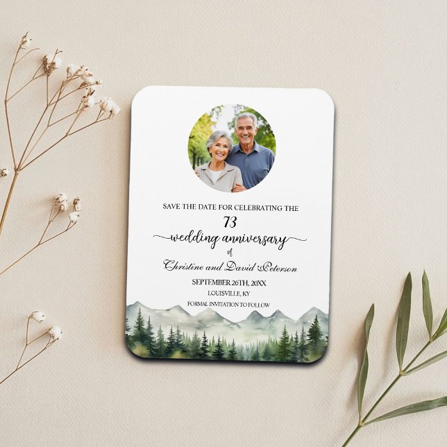 Magnet Flexible Mountain Pine 73 Save the Date Anniversaire de Mar (Créateur téléchargé)