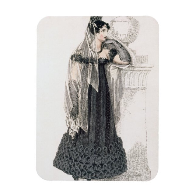 Magnet Flexible Mourning dress, fashion plate from ackermann's Rep (Vertical)