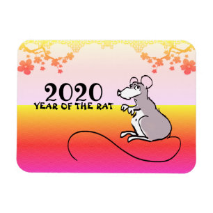Magnet Flexible Mouse Comics Rat Lunaire Nouvel An 2020 Printemps 