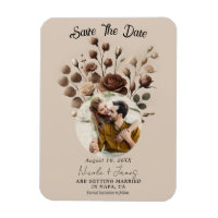 Mousse de café beige marron floral faire-part de s