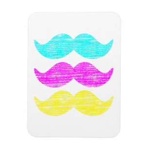 Magnet Flexible Moustaches CMJ (style typographie à caractères mob