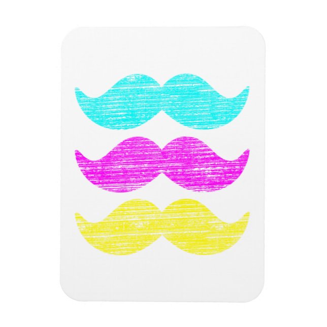 Magnet Flexible Moustaches CMJ (style typographie à caractères mob (Vertical)