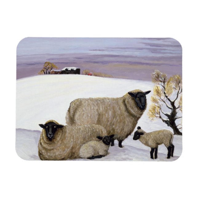 Magnet Flexible Mouton en hiver (Horizontal)