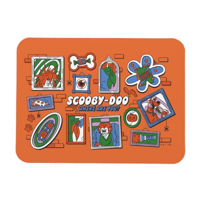 Magnet Flexible Mur de cadres photo d'Halloween de Scooby-Doo (Horizontal)