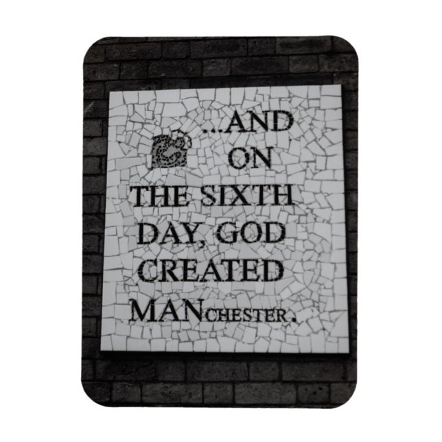 Magnet Flexible Murale original de Manchester "Le Sixième Jour" (Vertical)