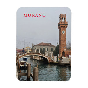 Magnet Flexible Murano Horloge Tour vue réfrigérateur aimant