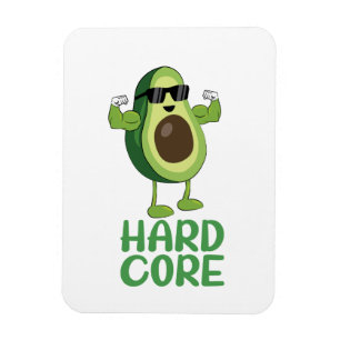 Magnet Flexible Musculaire Hardcore Avocado drôle