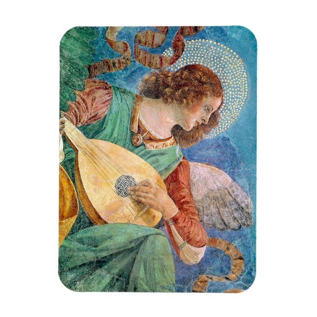Magnet Flexible Musical angel playing guitar (Vertical)