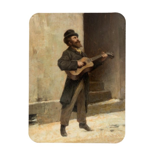 Magnet Flexible Musicien itinérant avec guitare (par Induno) (Vertical)