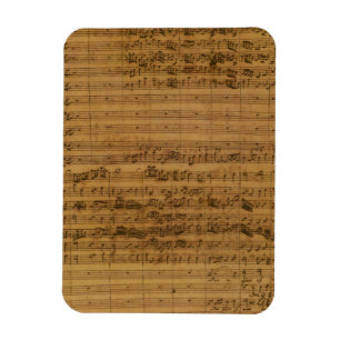 Magnet Flexible Musique de feuille ancienne par Johann Sebastian B