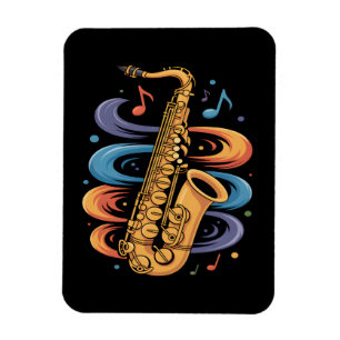 Magnet Flexible Musique de saxophone colorée Flux Instrument de ja