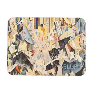 Magnet Flexible Musique vintage, jazz d'art déco, rhapsodie dans