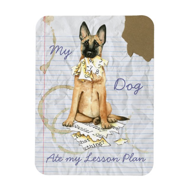 Magnet Flexible My Malinois Ate My Lesson Plan (Vertical)