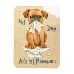 Magnet Flexible My Petit Brabancon Ate My Homework