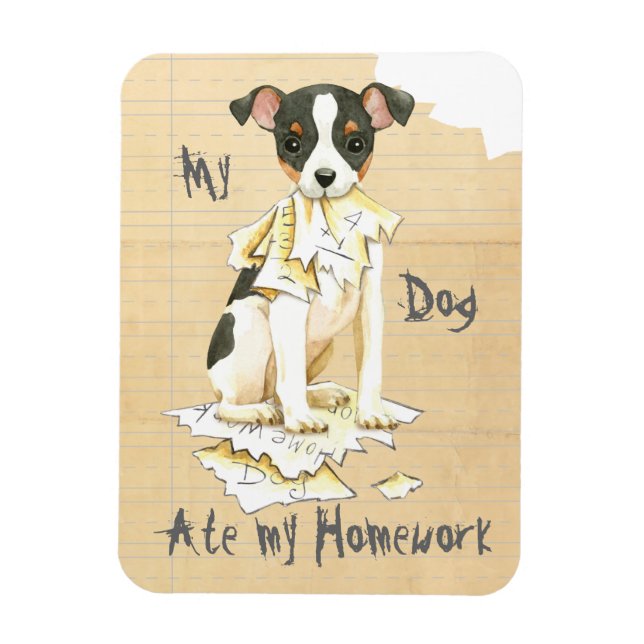 Magnet Flexible My Toy Fox Terrier Ate my Homework (Vertical)