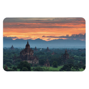 Magnet Flexible Myanmar, lever de soleil à Bagan