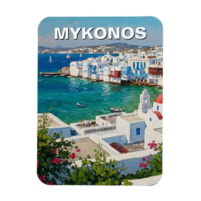 Magnet Flexible Mykonos Grèce Iles grecques Petite Venise (Vertical)