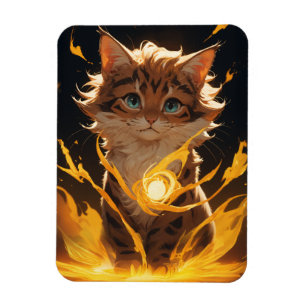 Magnet Flexible Mystic Tiger Chat Feu familier