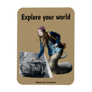 Magnet Flexible Naga Explorez le monde Voyage Imaginaire Photo Mag