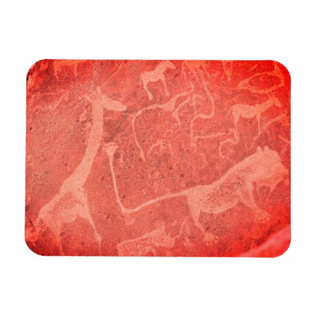 Magnet Flexible Namibie Afrique Rock Art Peinture (Horizontal)